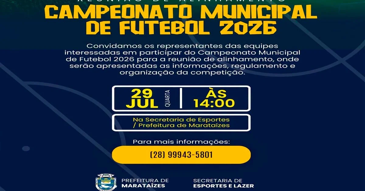 Marataízes Define Caminhos para o Campeonato Municipal de Futebol 2026
